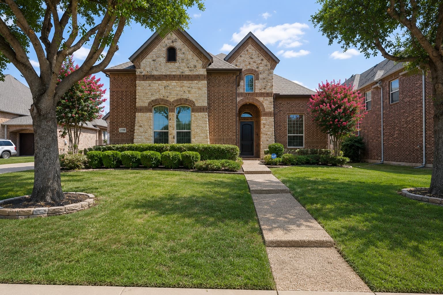 Front exterior curb appeal refresh for a North Texas pre-listing renovation