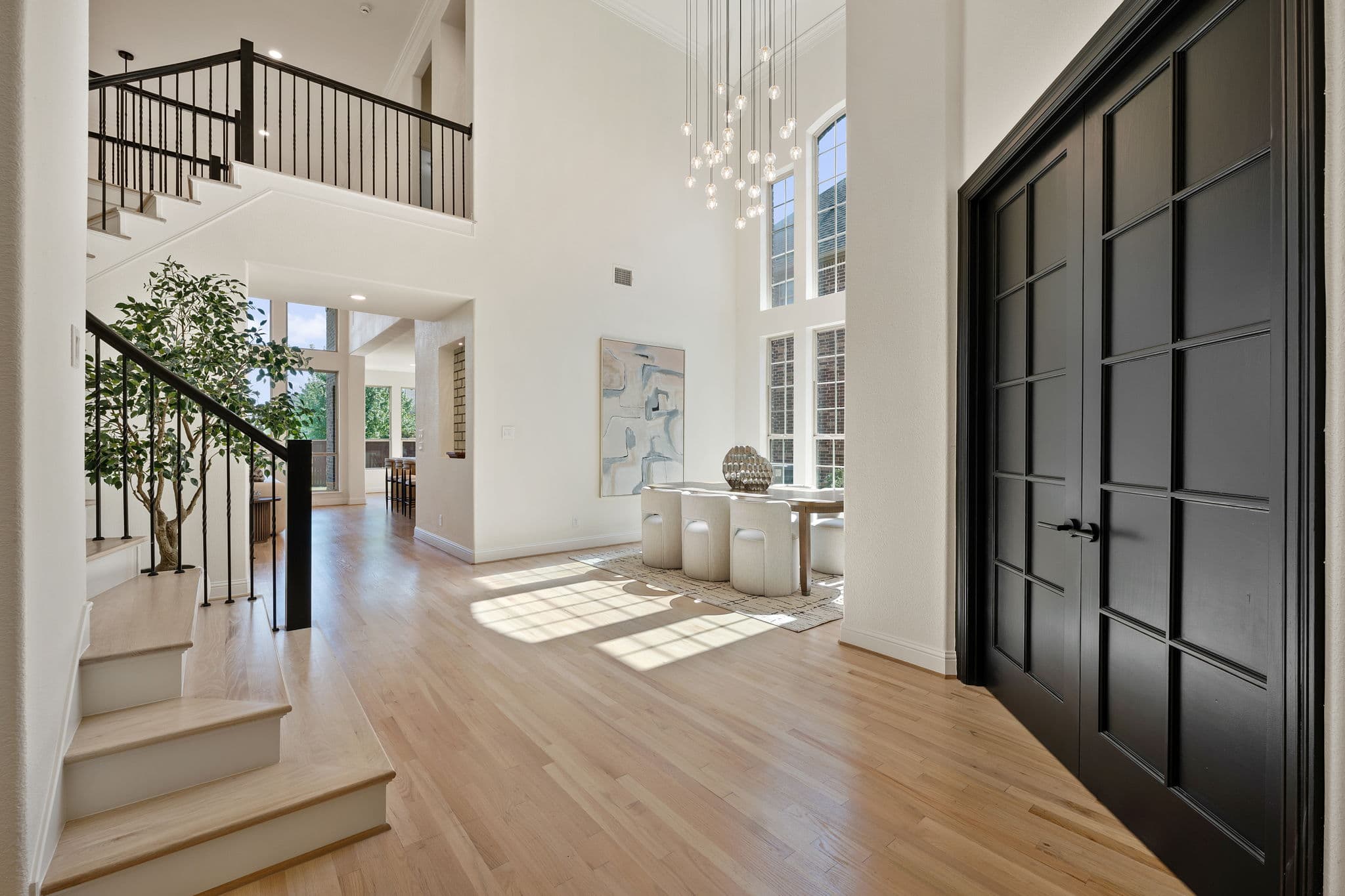 Grand entry renovation with redesigned staircase, Trophy Club